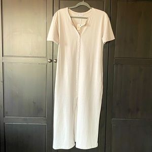Zara button down dress light gray